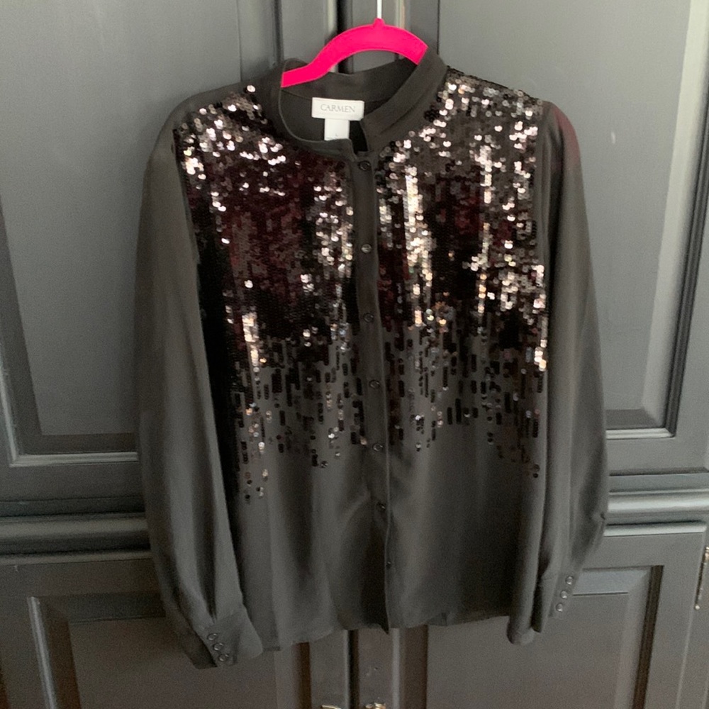 Black top with sequins